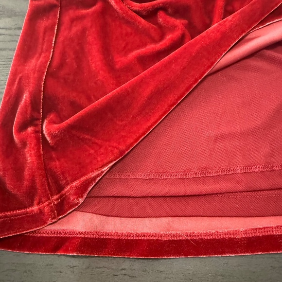 Soft Surroundings Women’s Velvet Hyannis Dress Red Dahlia Size L - Picture 5 of 10